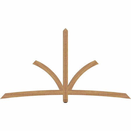 Ekena Millwork Davenport Timber Gable Bracket, Western Red Cedar, 96"W x 52"H x 3 1/2"D x 3 1/2"F, 13/12 Pitch GBW096X52X0404DAV00SWR